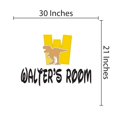 thumbnail image 3 of DINO LETTER W - Dinosaur T-Rex Silhouette Letter W Alphabet Decoration Sticker Customized Name Lettering Art Design Vinyl Kids Bedroom Playroom Wall Decal 30" x 21", 3 of 3