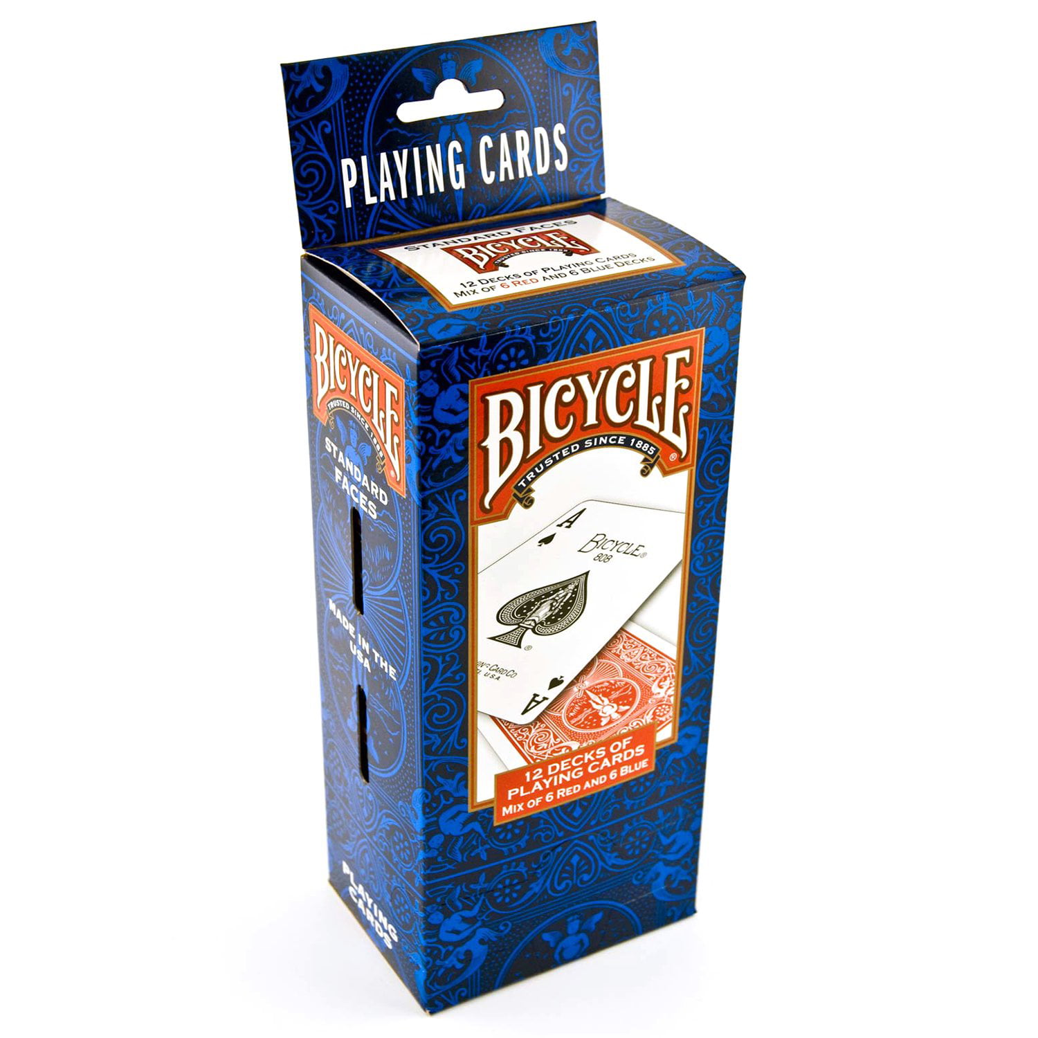 12 Pack Bicycle Playing Cards 6 Red & 6 Blue 