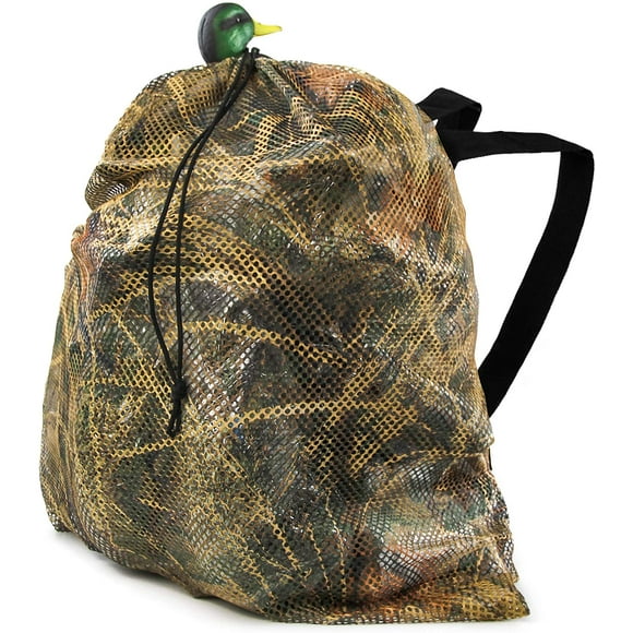 GUGULUZA Sacs de Leurre en Maille Camouflage avec Bandoulières - Lot de 1 pour Chasse Canard/oie Faune Sac à Dos
