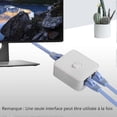 thumbnail image 4 of Network Lan Switch 2 Ports, Rj45 Network Key-press Switch Splitter Selector Box, 100m 2 In 1 Out Or 1 In 2 Out, 2 Port Network Hub Black, 4 of 5
