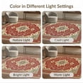 thumbnail image 7 of ODIKA 8'x10' Washable Area Rug Non-Slip Chair-Friendly Mat Medallion With Floral Scroll And Border Boho Vintage Inspired Playful Expressive for Dining Room, Large Office, Lounge, 7 of 7