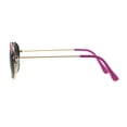 thumbnail image 3 of Girls Kids Size Ribbon Jewel Trim Pilots Metal Rim Sunglasses Gold Pink Smoke, 3 of 4