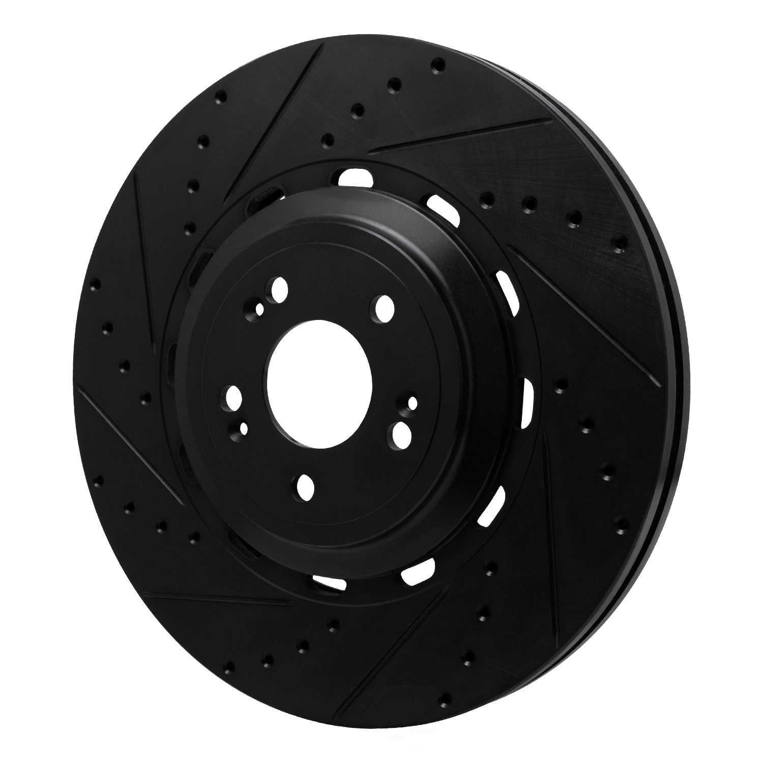 Dynamic Friction Company 633-10003L DFC Brake Rotor - Drilled And Slotted - Black