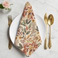 thumbnail image 2 of Fall Leaves Cloth Napkins, Farmhouse Retro Botanical Floral Washable and Reusable Dinner Napkins Set of 4, Table Napkin for Kitchen Party Birthday Wedding Hotel Housewarming 20"x20", 2 of 9