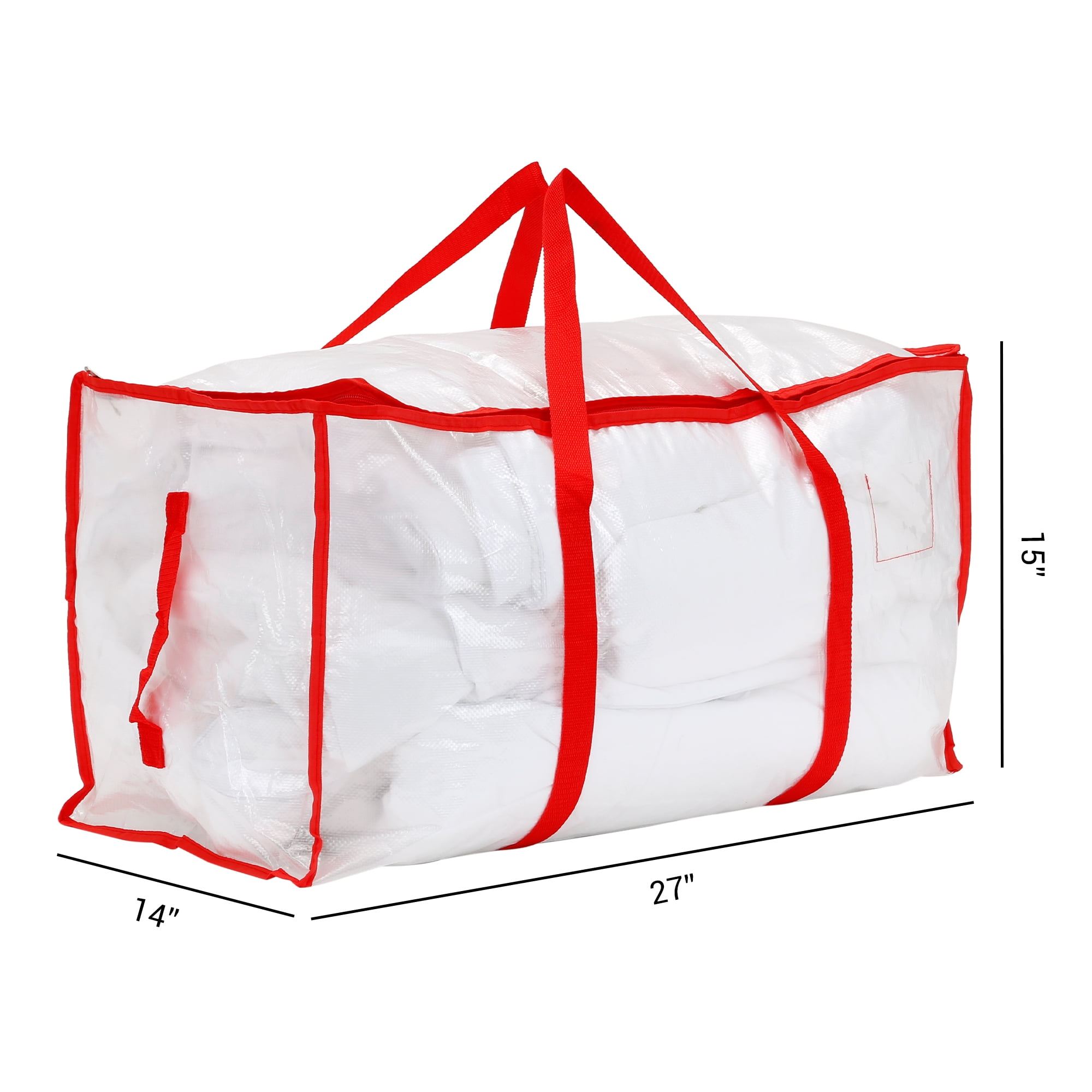 Unique Bargains 1 Pack Clothes Storage Foldable Storage Bags for Closet Organizers Red