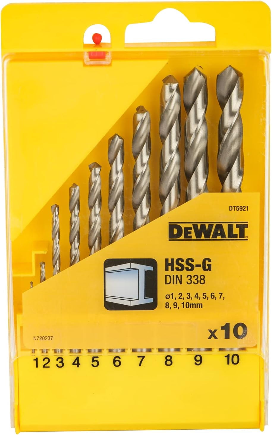 DEWALT - DT5921 Extreme Metal Drill Bit Set, 10 Piece
