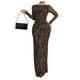 thumbnail image 1 of Vestido BEAUDRM ajustado de malla transparente con estampado de leopardo para mujer, 1 of 7
