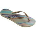 thumbnail image 3 of Havaianas Women's Slim Iridescent Flip Flop Sandals, Sand Grey, Size 6, 3 of 5