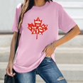 thumbnail image 2 of TSADFHJI Hauts pour Femmes Automne Mode Décontractée Imprimé Mignon Col Rond Manches Courtes T-Shirt Haut TTTG, 2 of 6