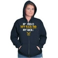 thumbnail image 3 of US Navy Logo My Sister Hero Sailor Unisex Plus Size Zip Hoodie Brisco Brands 2X, 3 of 5