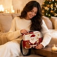 thumbnail image 4 of Christmas Quilted Crossbody Purse, Cute Embroidered Winter Character Shoulder Handbag with Adjustable Strap & Secure Zipper, Festive Casual Daily‑use Sling Bag Holiday Gift for Women and Girls, 4 of 7