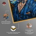 thumbnail image 4 of Starry Night Van Gogh Cat Canvas Quirky Cat Art Prints By Notoriart, Gold Frame, 20" x 30", 4 of 7