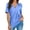 Blue, variant on Women's Short Sleeve V-Neck Polo Shirts Business Casual Work Collared Tops Dark Purple S