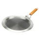thumbnail image 3 of Sartén para crepas de acero inoxidable, plancha para tortillas con mango plegable, para inducción y gas 30 centímetros, 3 of 9