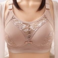 thumbnail image 2 of AHTJRT Lace Bras for Women Fashion Plus Size See Through Wireless Comfy Bralettes with Adjustable Straps Seamless Fixed Padded Sheer Bras Khaki XL, 2 of 9
