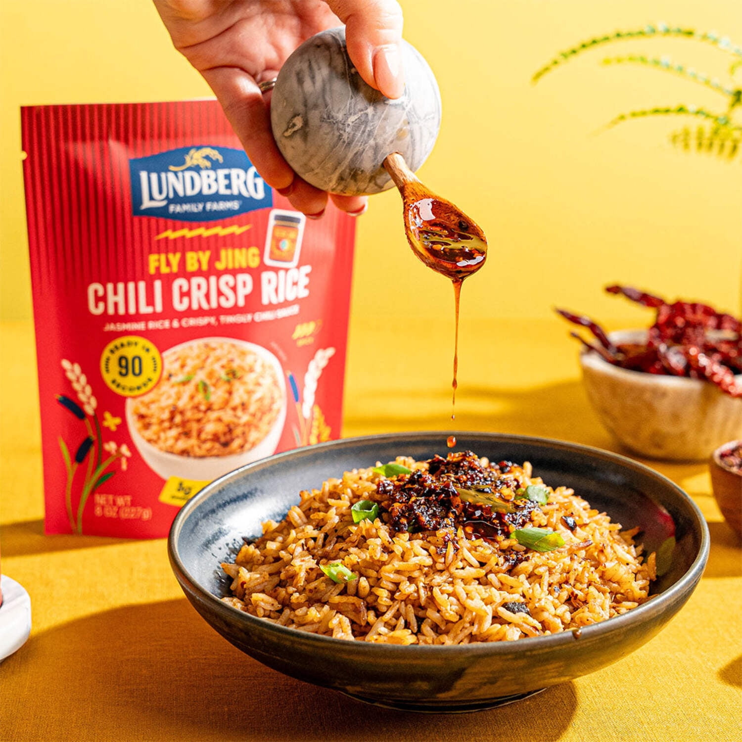 Lundberg Chili Crisp 90 Second Rice - 6ct, 8oz