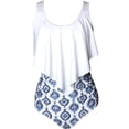 thumbnail image 1 of ITFABS Mommy and Me Swimsuit Solid Color/Printed Bra Panty 2-Piece Bikini Set, 1 of 3
