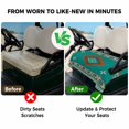 thumbnail image 4 of Golf Cart Seat Covers for 2 Seater,Teal Brown Boho Microfiber Cart Seat Towel Blanket,Abstract Aztec Tribe Ethnic Geometric Absorbent Breathable Non Slip Bench Seats Protector for Golf Course 51"x31", 4 of 9