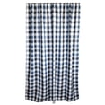 thumbnail image 4 of Poplin Buffalo Checkered Window Curtain 56 Inch Wide Black Navy and White, 4 of 4