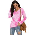thumbnail image 3 of T-shirt Henley à Manches Courtes/longues pour Femmes, Décontracté, Basique, 3 of 3