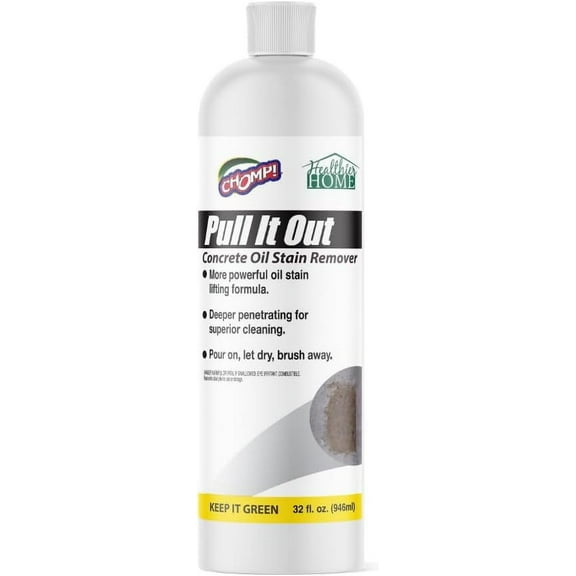Concrete Oil Stain Remover: Pull It Out Removes and Cleans Oils, Greases from Garage Floors & Driveways 32 Fl Oz