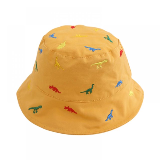 Baby Boy Sun Hat Kids Dinosaur Print Summer Bucket Hats UPF 50+ Sun Protection Beach Cap for