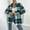 *Green, variant on ClodeEU Womens Flannel Plaid Shirt,Button Down Long Sleeve Shacket Jacket ,Casual Fall Loose Collared Blouses Tops Green,Womens Plus S