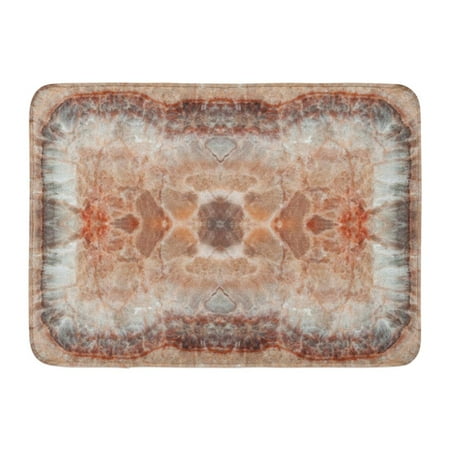 Brown Banded Agate - GODPOK Gray Architecture Brown Abstract Stone Marble Colorful Agate Banded Rug Doormat Bath Mat 23.6x15.7 inch
