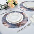 thumbnail image 4 of 15.4" Round Placemat Set of 6 Polyester Fabric Place Mats Non-Slip Dining Kitchen Table Mats for Kitchen Party Decor Snowman Pine Branch, 4 of 5