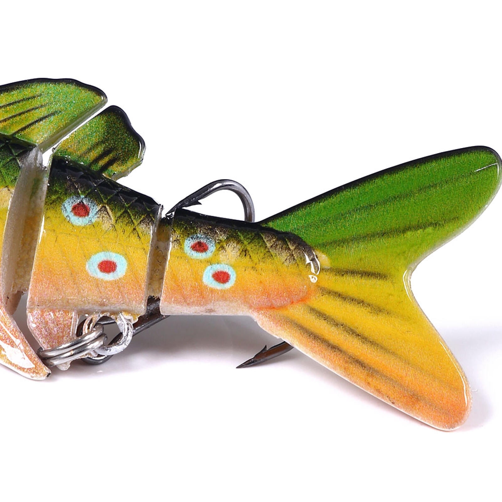 HENGJIA Fishing Lures, 15pcs Large Multi Jointed Fish Fishing Kits Slow Sinking Lifelike Swimbait Freshwater and Saltwater for Trout Bass Lures, 4.92"/0.65oz