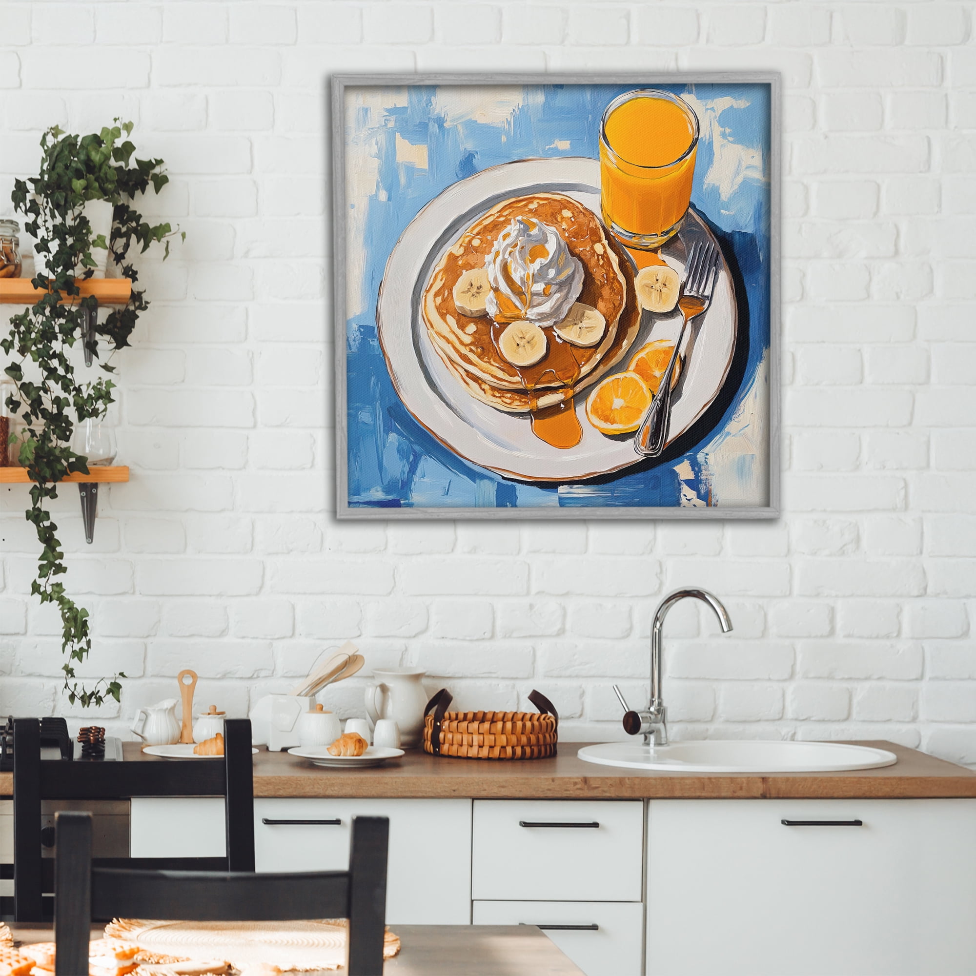 Stupell Industries Banana Bliss Sunshine Gray Framed Giclee Art, design by Tina LeCour