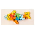 thumbnail image 1 of Wooden Early Learning 3D Puzzle Blocks Animal And Transportation Recognition Building Set For, 1 of 8