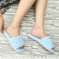 thumbnail image 2 of LORDFON Open Toe Womens Slippers Slip-On House Slippers with Memory Foam, 2 of 7