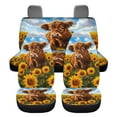 thumbnail image 7 of Pzuqiu Sunflower Yak Car Seat Cover Full Set Fashion Universal Anti-Slip Driver Seat Cover with Backrest Full Set Universal Seat Covers for Cars Universal Fit for Most Cars Sedan Van Truck, 7 of 7