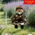 thumbnail image 6 of DefiDgd Dwarf Garden Stakes,Acrylic 2D Flat Gnome Ornament for Outdoor Pathway Yard Lawn Pot Plant Decorative Accessories(C), 6 of 7