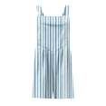 thumbnail image 3 of Jumpsuit for Women, Sleeveless Linen, Loose Casual with Pockets and Buttons, Adjustable Straps for Spring Summer, 3 of 7