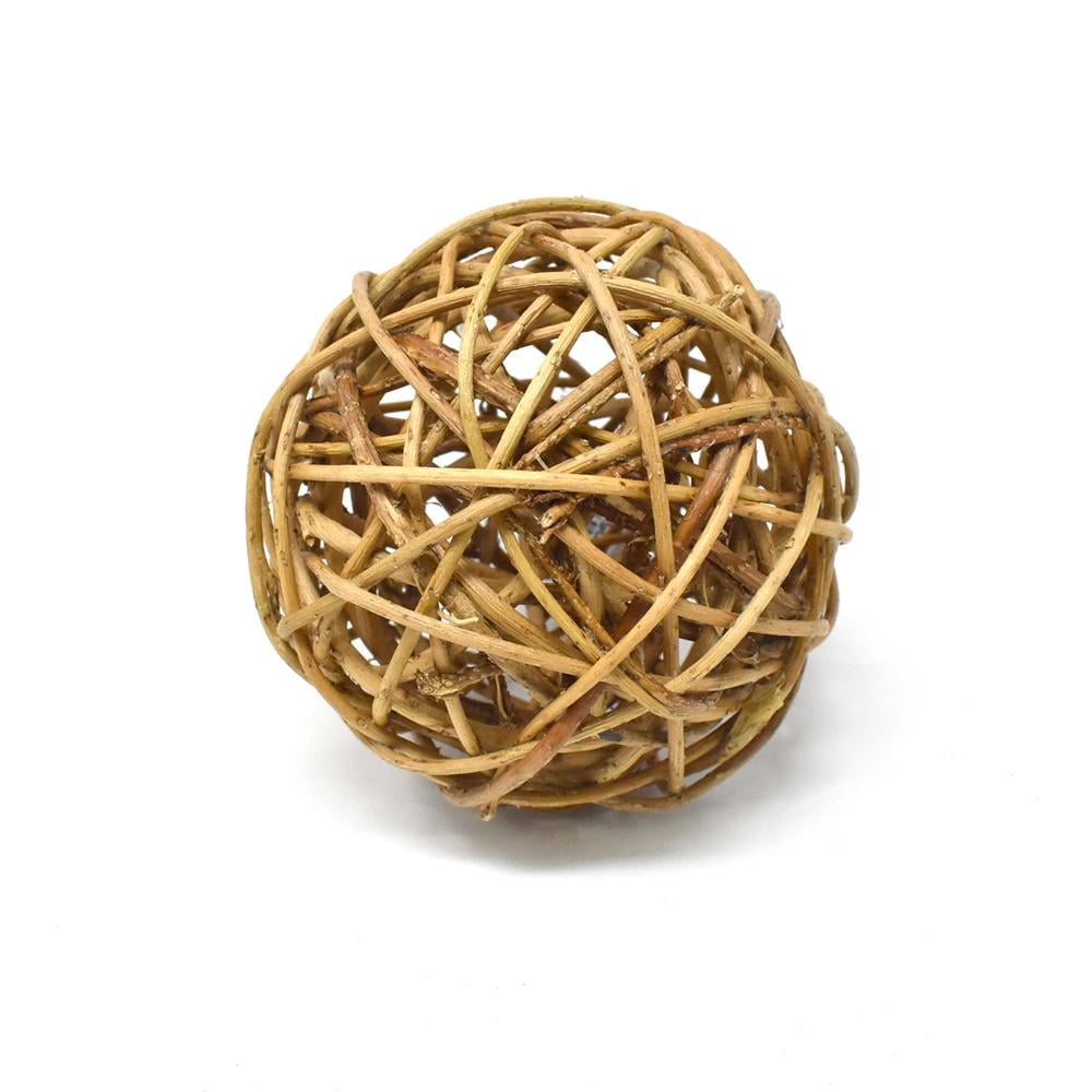 Decorative Curly Willow Ball Bowl Filler, Natural, 4Inch