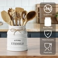 thumbnail image 4 of Soporte para utensilios Barnyard Designs Ceramic Farmhouse White, 4 of 9
