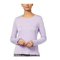 thumbnail image 2 of Jenni by Jennifer Moore Womens Sleepwear Ruffle Trim Pajama Top Only,1-Piece, S, Summer Lilac, 2 of 2
