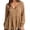 Khaki, variant on Women's Lantern Sleeve Peplum Top, Tie up Fringe Lace Trim Ruched Babydoll Shirt, Tassel Casual Peasant Blouse for Fall, Boho Travel and Daily Wear Outfits Black L