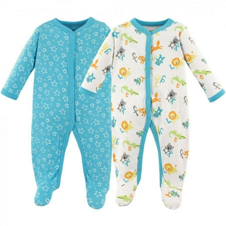 UPC: 0660168333435 | Luvable Friends Baby Cotton Snap Sleep and Play 2pk  Abc  0-3 Months