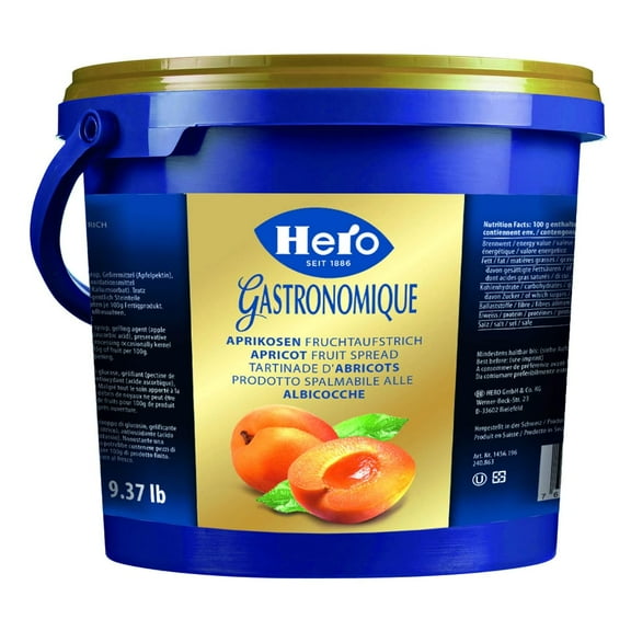 Hero Apricot Fruit Spread, 9.37 Pound -- 1 each.
