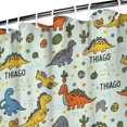 thumbnail image 3 of LightColor Dinosaurs Name Pattern Shower Curtain 72"x72" ,Bathroom Decorative Shower Curtains Set with 12 Hooks,Modern Waterproof Washable Shower Curtain, 3 of 6