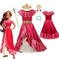 thumbnail image 2 of Disney-disfraz de la Princesa Elena de Avalor para niña, traje de fiesta de carnaval, ropa para niños, vestido de baile de Cosplay de cumpleaños, 2024, 2 of 5