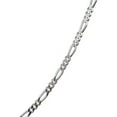 thumbnail image 2 of Women's Sterling Silver 3+1 Figaro Necklace, 2 of 2