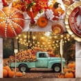 thumbnail image 2 of Fall Placemats Set of 4 Pumpkin Sunflower Truck Place Mats Thanksgiving Placemat Haystack Maple Leaves Woods Table Mats for Dining Kitchen Table Holiday Dinner Party Home Fall Decorations 13x19 Inch, 2 of 8
