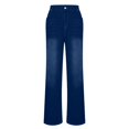 thumbnail image 2 of Aellinatey Jeans for Women High Waist Straight Wide Leg Jean Loose Stretchy Baggy Casual Pants with Pocket, 2 of 12