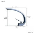 thumbnail image 3 of Single Hole Single-Handle Bathroom Faucet with Unique Design Curved in Chrome, 3 of 8
