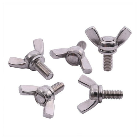 

Thread 304 Stainless Steel Thumb Wing Hand Screws 5pcs
