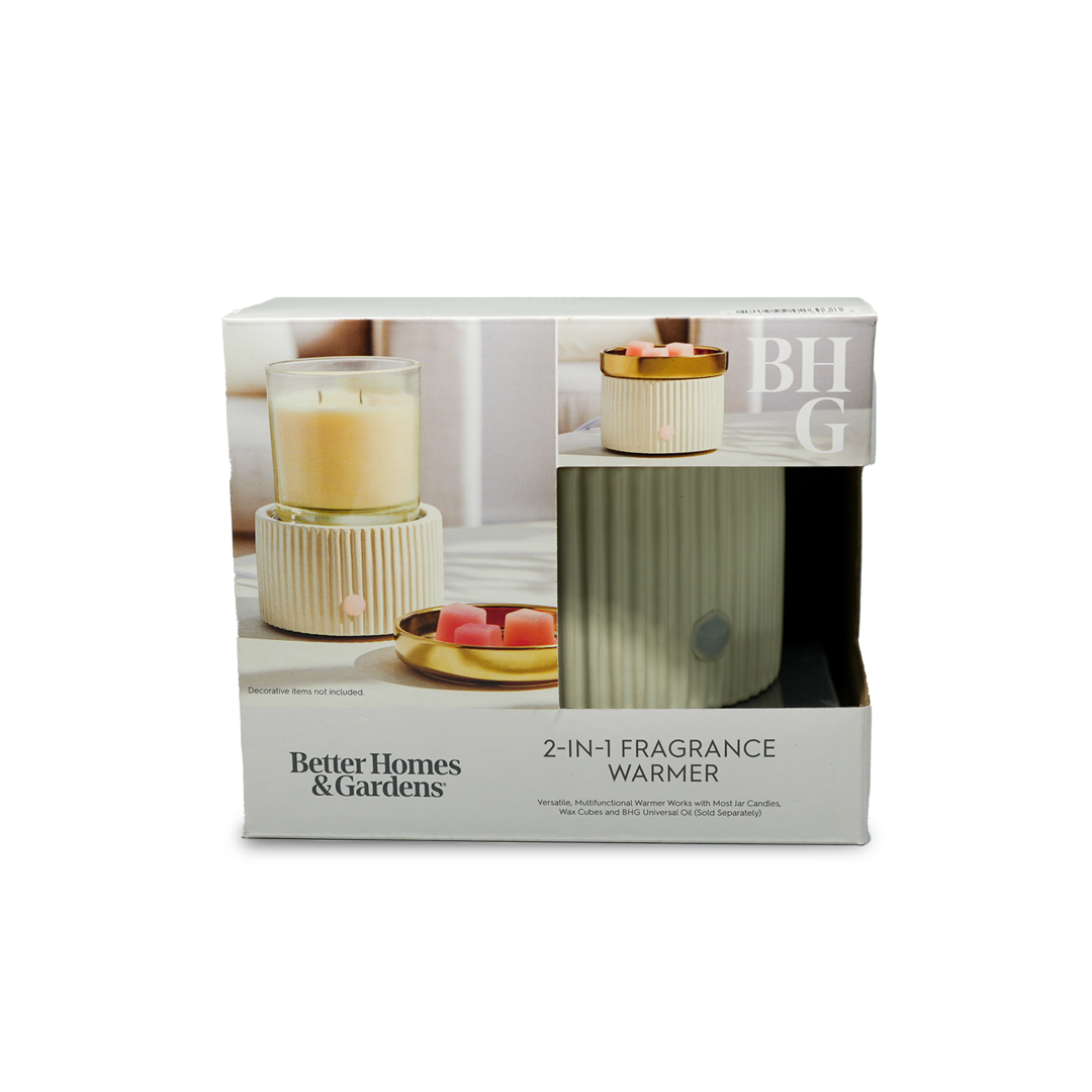 Better Homes & Gardens Off-White Ribbed Ceramic Warmer photo 6